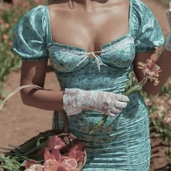 For Love And Lemons Dresses & Skirts - For Love And Lemons Alana Mini Dress in Blue